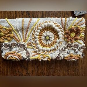 NEW W/ TAG Tory Burch Embroidered Clutch